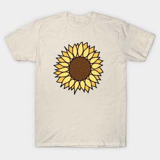 Cute Summery Cartoon Yellow Sunflower Design, made by EndlessEmporium T-Shirt